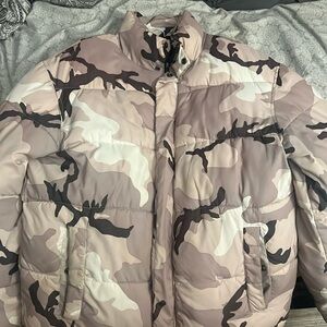 Urban Outfitters camo puffer